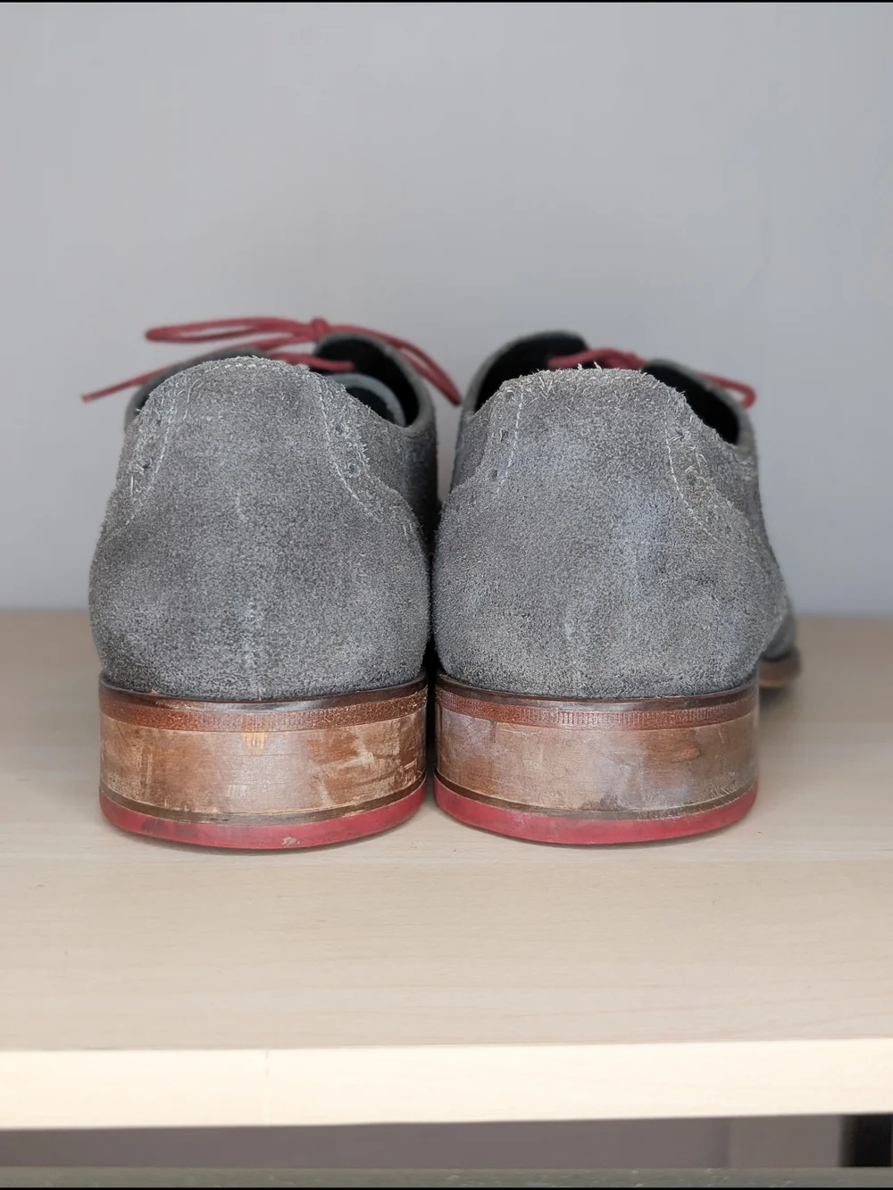 Cole Haan Air Colton Oxford Shoes Suede Gray Wingtips Mens 12M C09579